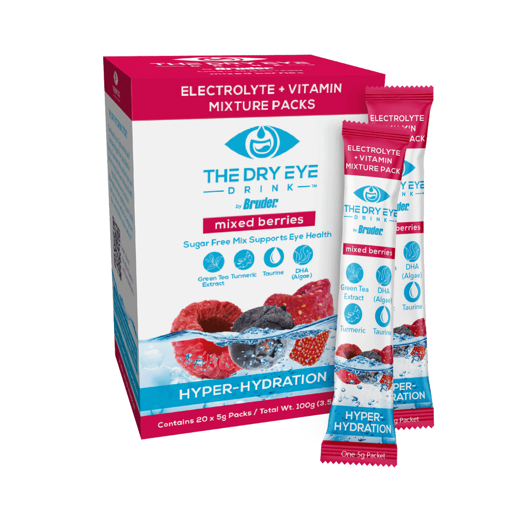 Bruder Dry Eye Drink (20 Pack) Hyper Hydration (3 flavors) Dry Eye