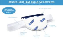 Bruder Dry Eye Masks - Single Eye - With Moist Heat Warming Compress #1 Doctor Recommended