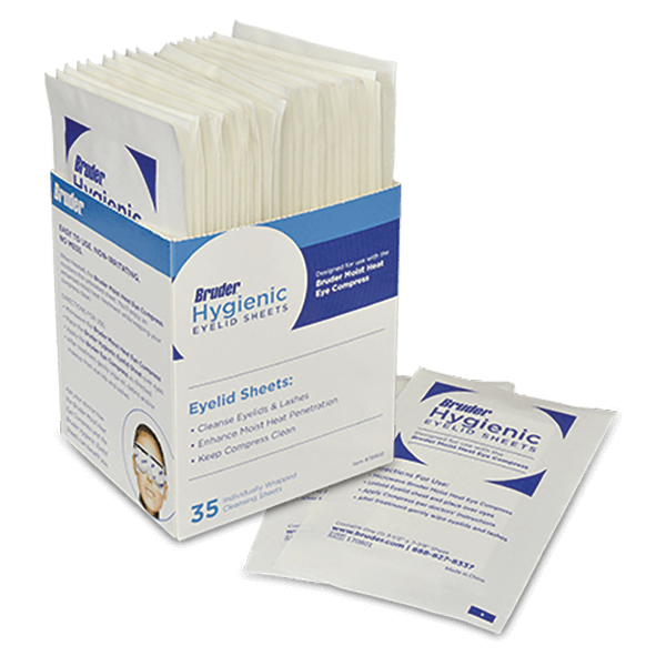 Bruder Hygienic Eyelid Sheets (35 Pack) Individually Wrapped Cleaning Sheets